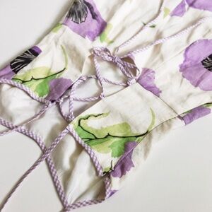 Nanette Lepore floral midi dress with lace-up back